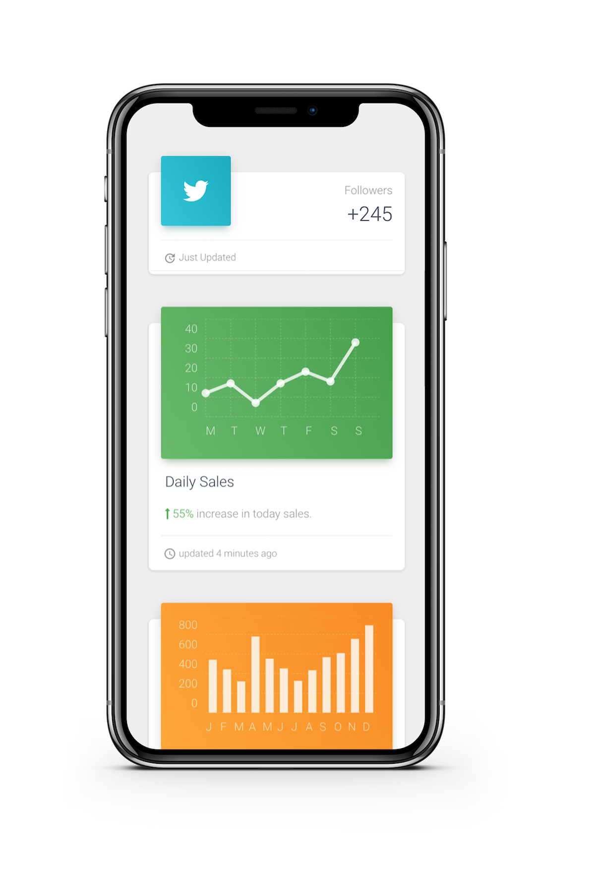 Vista móvil de Erantum en un smartphone